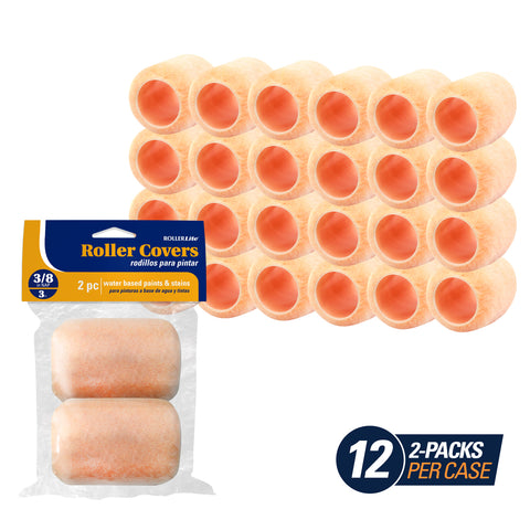 Roller Covers - 3" x 3/8" - Trim Roller Cover - 100% Polyester Knit (2-Pack)