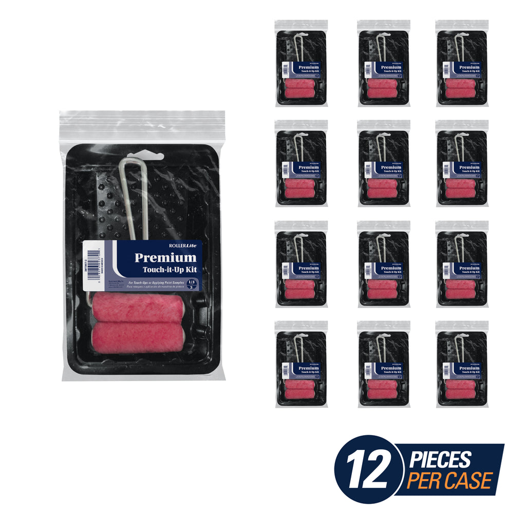 Premium Tiny Touch-It-Up Kit™ (Mo-Tech™) - 3" x 1/4" - Mini Roller Kit with metal frame - Woven Dralon® - 4 Pc