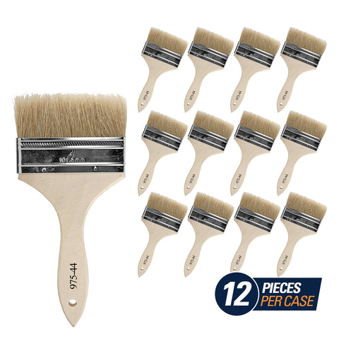 2 Natural Bristle and Wood Handle Chip Brush TA620 - Gordon Brush