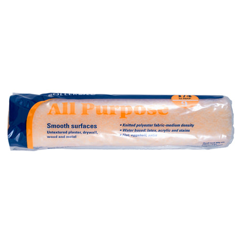All Purpose™ - 9" x 1/4" - Standard Roller Cover - 100% Polyester Knit
