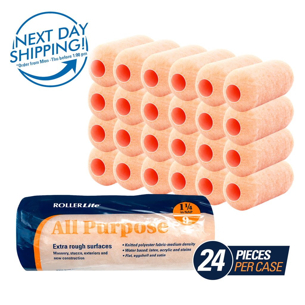All Purpose™ - 9" x 1 1/4" - Standard Roller Cover - 100% Polyester Knit